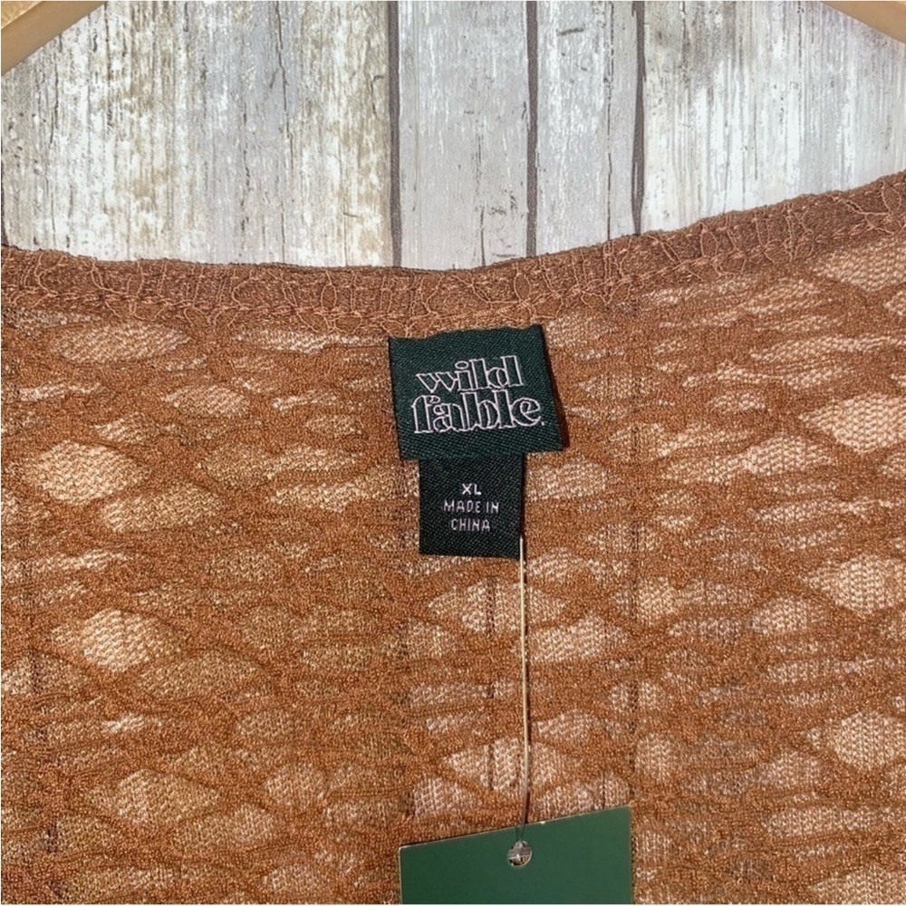 NWT Wild Fable Brown Lace Bustier Top - Picture 5 of 6